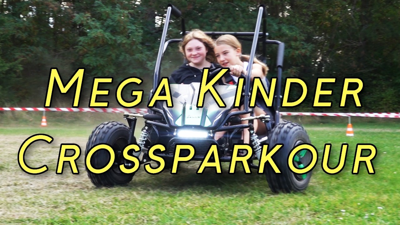 Neue Geschäftsidee, Kinderbuggy & Motorrad Cross Parkour
