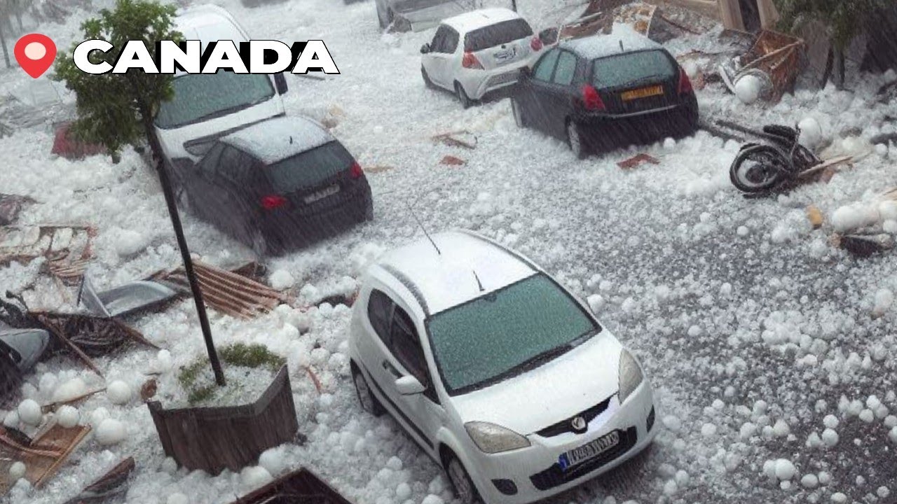 Cluster of Severe Storms Bring Hail and Heavy Rain over Calgary, Alberta, Canada