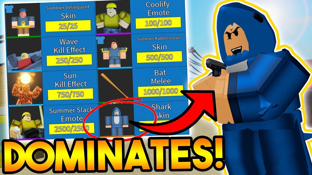 SHARK SKIN DOMINATES SERVERS IN ARSENAL! (ALL SUMMER SKINS!) (ROBLOX)