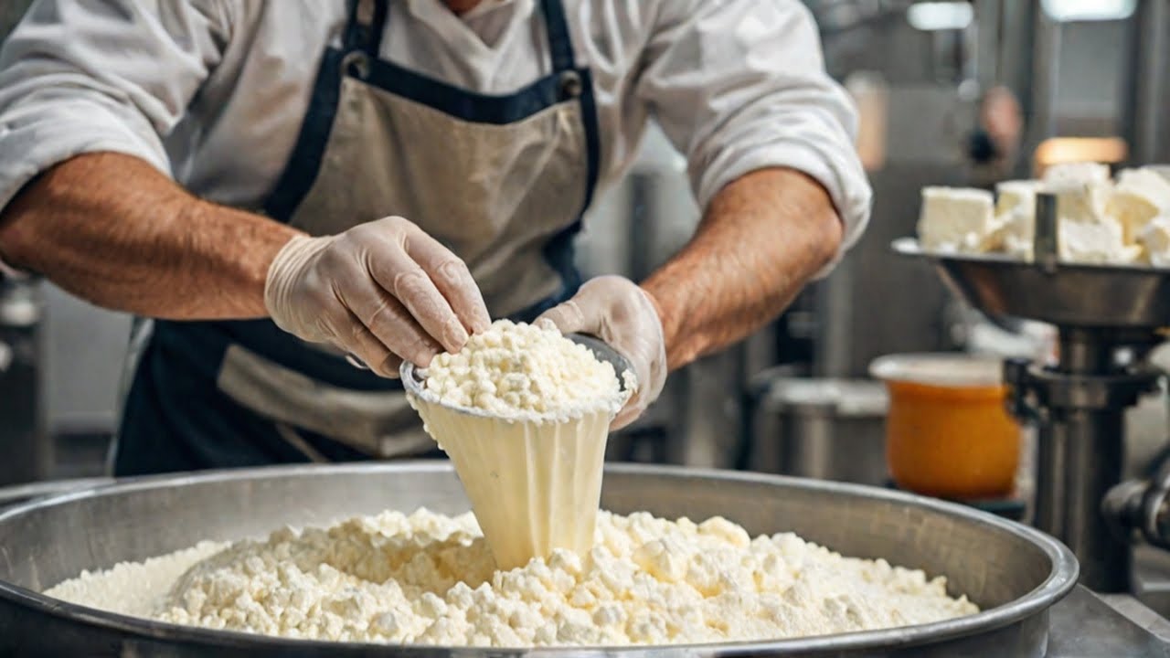 This Is How Ricotta Cheese Is Made In Factories🥛🧀 You Should Know