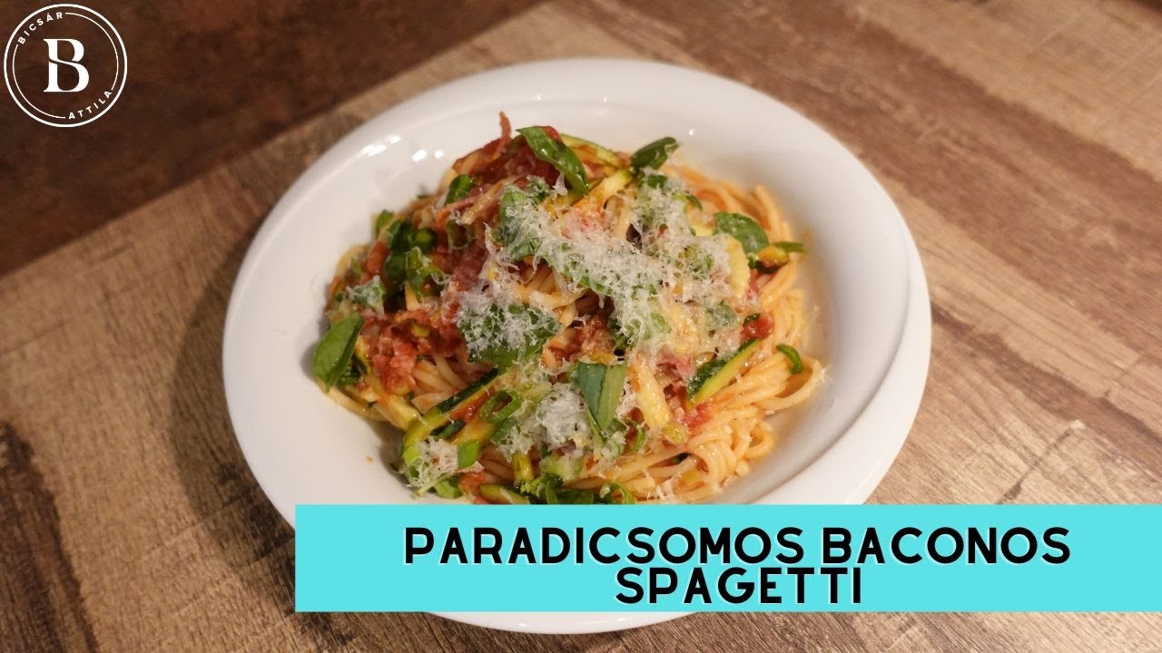 Gyors paradicsomos spagetti recept - Bicsár Attila 👨‍🍳 séftől