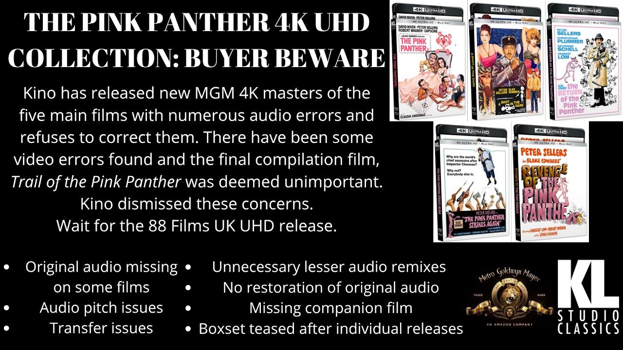 The Pink Panther 4K UHD Collection Kino Lorber: Buyer Beware