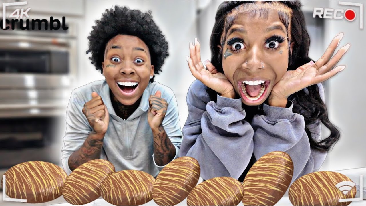 TRYING VIRAL CRUMBL DUBAI CHOCOLATE COOKIE 🍪 WITH RKEMPIREE ❤️