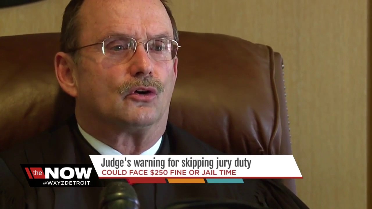 Judge's warning for skipping jury duty