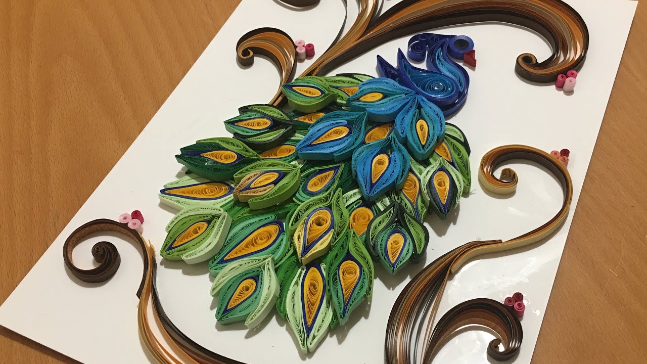 QUILLING PEACOCK TUTORIAL/paper art by cathymagat