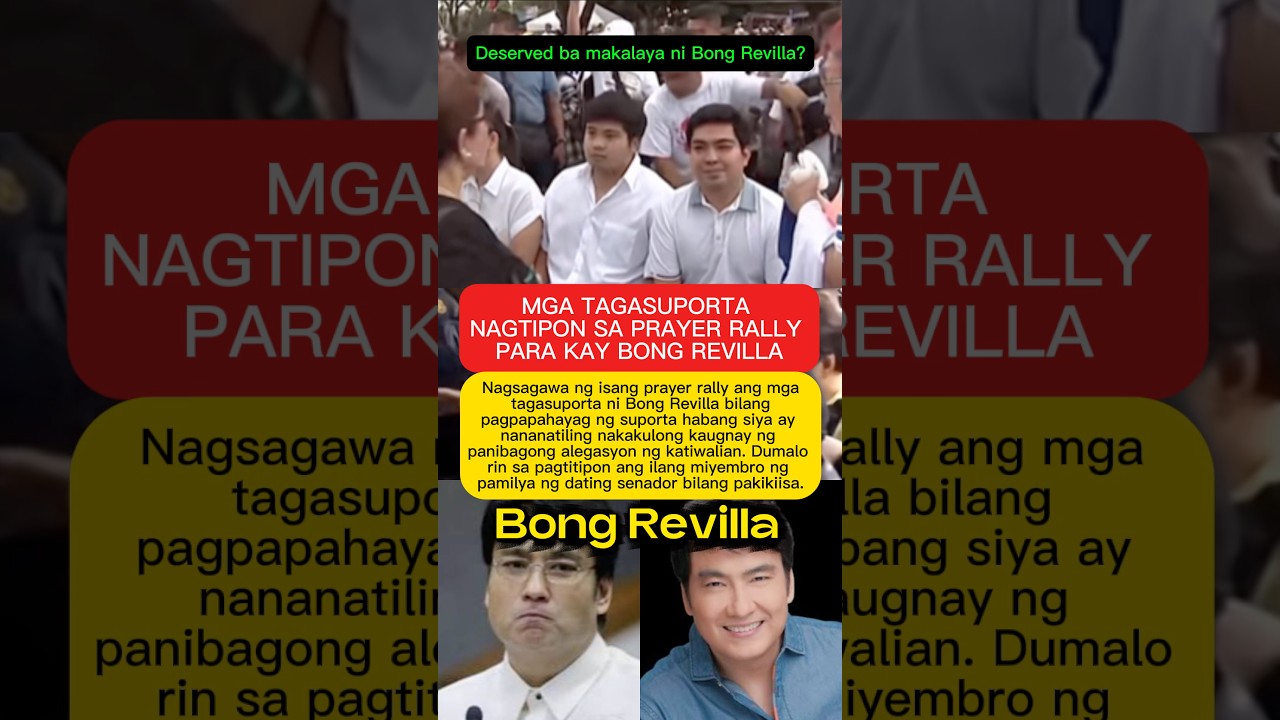 Nagsagawa ng isang prayer rally ang mga tagasuporta ni Bong Revilla
