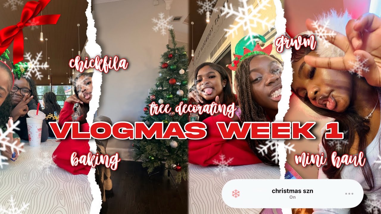 ❆ vlogmas week one ❆ : baking, chickfila, grwm, mini haul || riley amari 