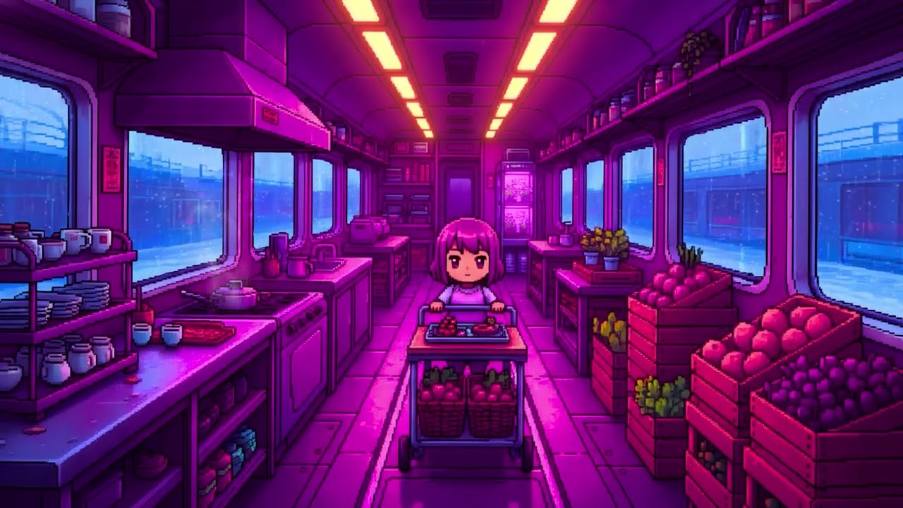 Living on a Cozy Pixel Train | Ghibli-Inspired Piano Music for Relaxing Mornings & Slow Living
