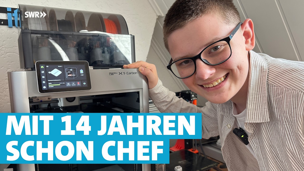 Schulbank und Chefsessel: Dominik ist mit 14 schon Unternehmer