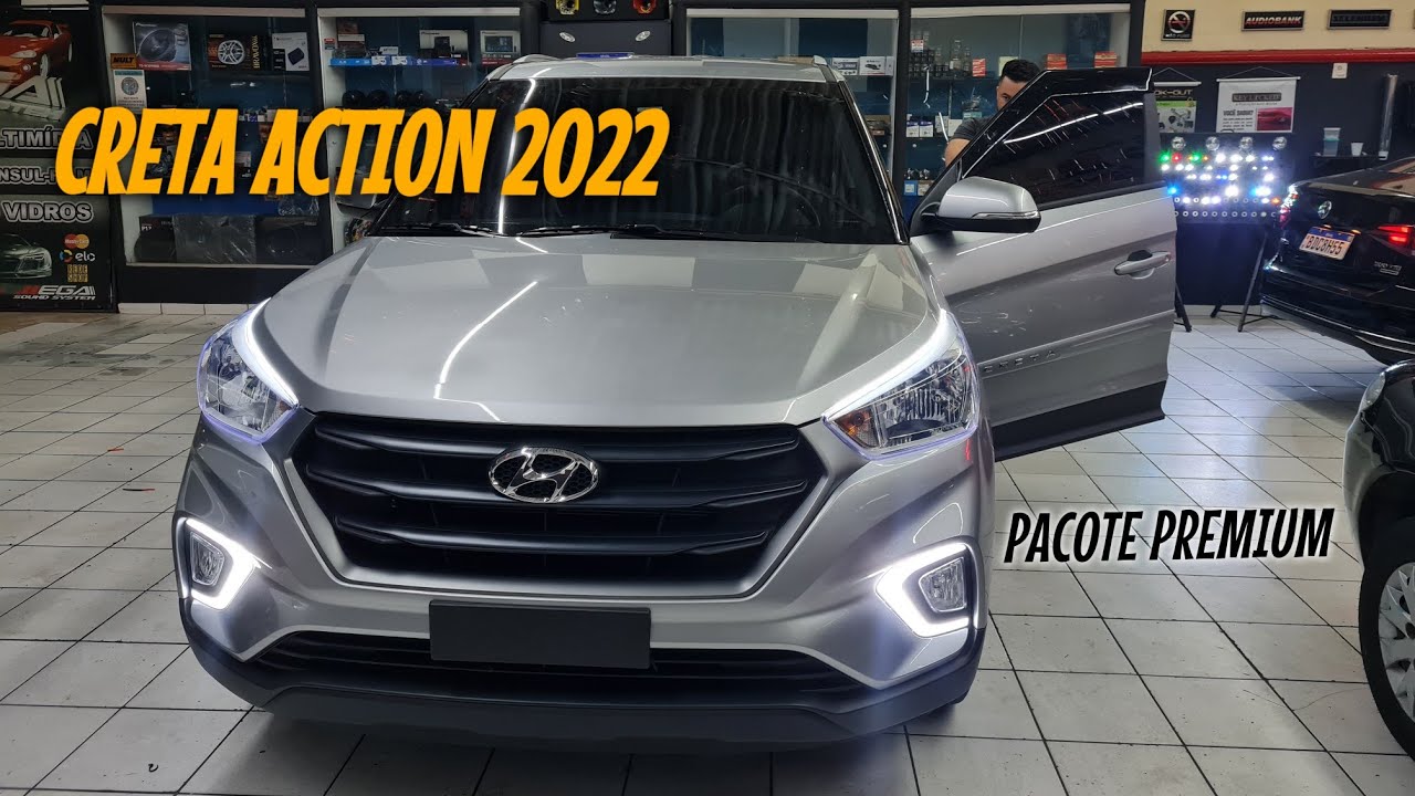 Hyundai Creta Action 2022 Farol Milha DRL com Seta Retrofit + Barra Flexível Drl com Seta Sequencial