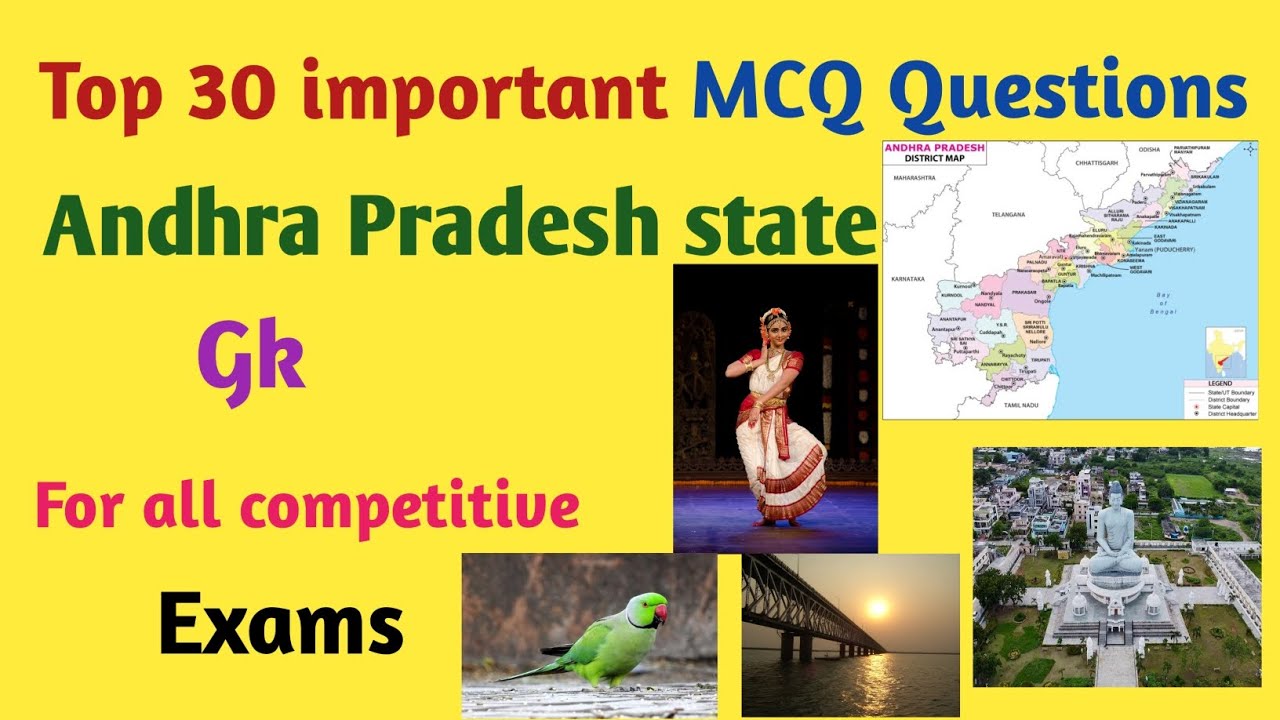 General Knowledge Questions About Andhra Pradesh State || Top 30 MCQ Questions || Indian History Gk