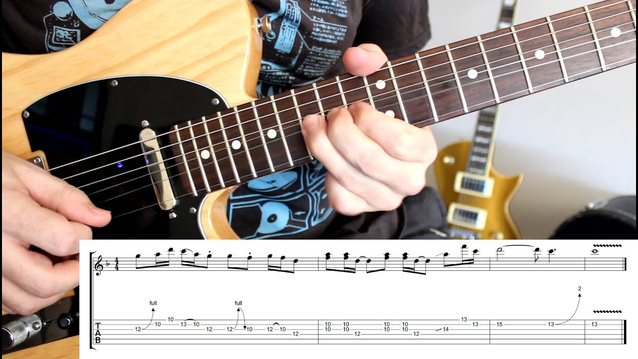 David Gilmour style lick in D minor with TAB