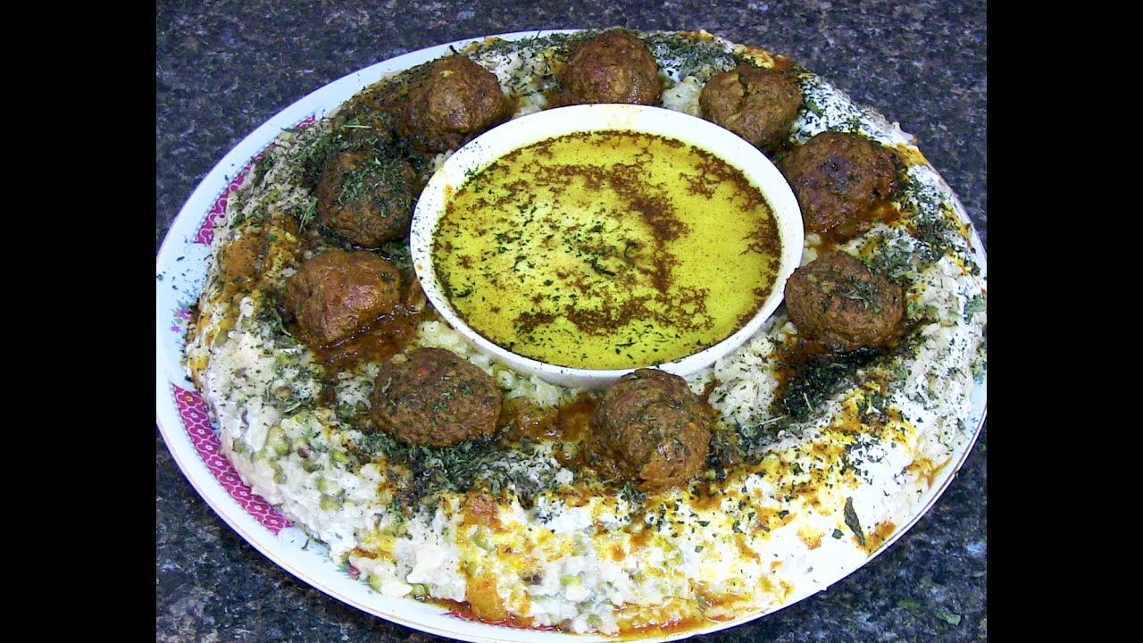 Kichiri Quroot Shola Recipe - Afghan sticky Rice with meatballs
