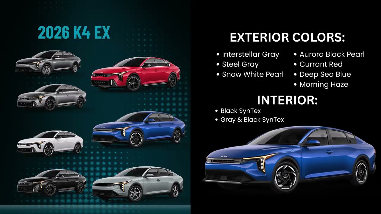 2026 Kia K4 Trim Level Comparisons - Trim Packages, Colors and More