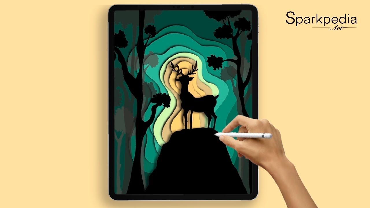 Procreate iPad Drawings | Dear Paper Cut Effect #procreate5x
