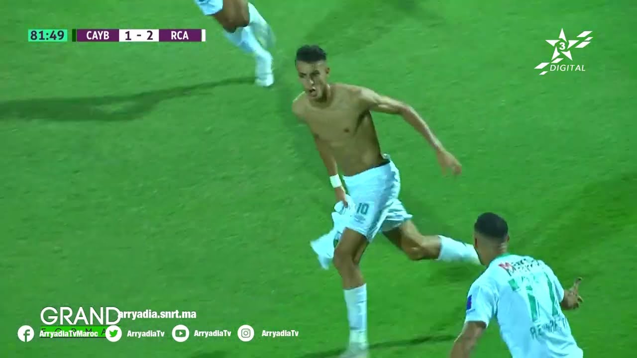 الرجاء الرياضي يفوز على حساب مستضيفه يوسفية برشيد بنتيجة 3-1