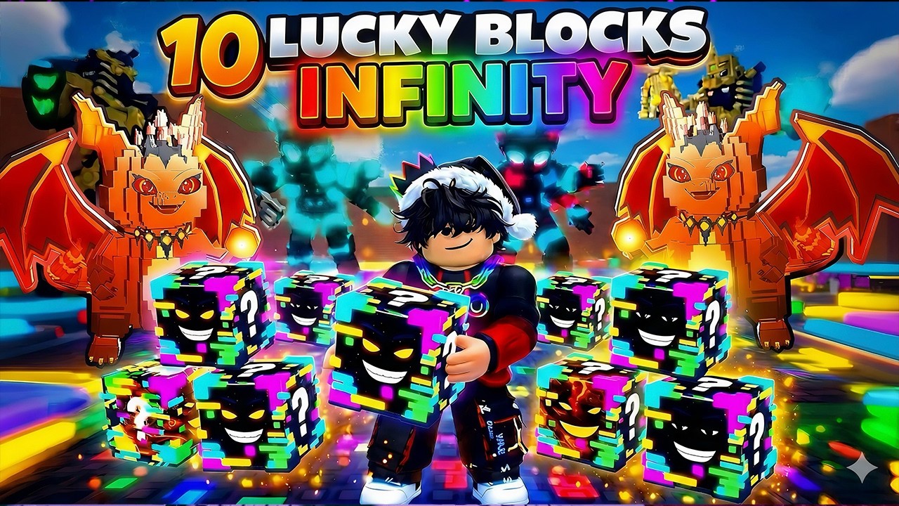 😱 PEGUEI O MAGMEW! ABRINDO 10 INFINITY LUCKY BLOCKS NO FUJA DO TSUNAMI PARA BRAINROTS