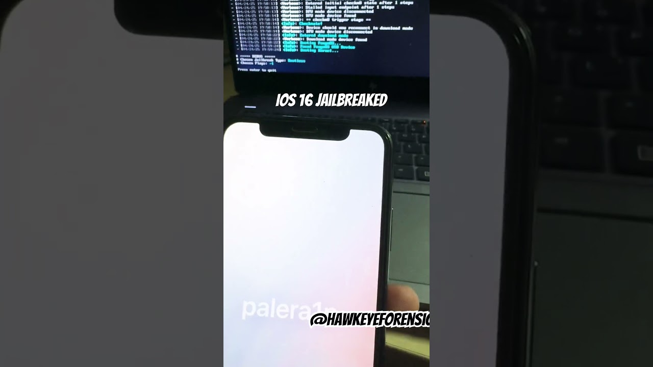 Successfully jailbreak ios 16 using Pelera1n | Mobileforensic | Hawk Eye Forensic