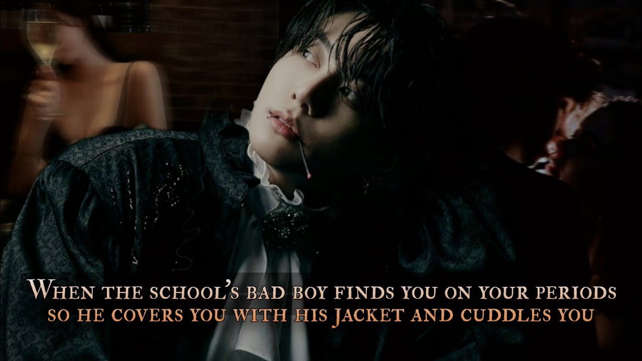 School's bad boy find you on your periods so he covers you with his jacket and cuddles you -oneshot