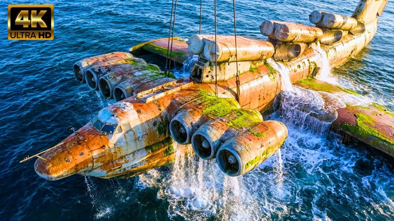 RESTORATION OF THE EKRANOPLAN AFTER 45 YEARS IN THE CASPIAN SEA—FROM 550T OF SCRAP TO THE MONSTER!