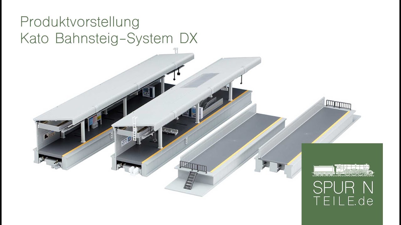 Spur N: Kato Scenery Bahnsteig System mit LED-Beleuchtung