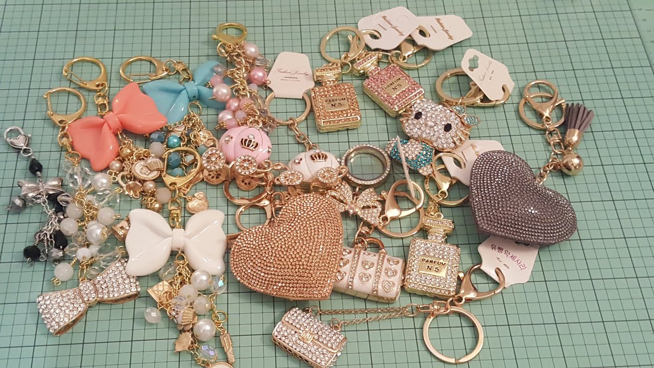 Super gorg purse dangles & rhinestone keychain hauls from online!
