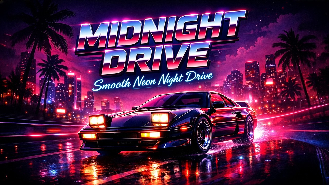 MIDNIGHT DRIVE &ndash; Smooth Neon Night Drive & 80s Synthwave