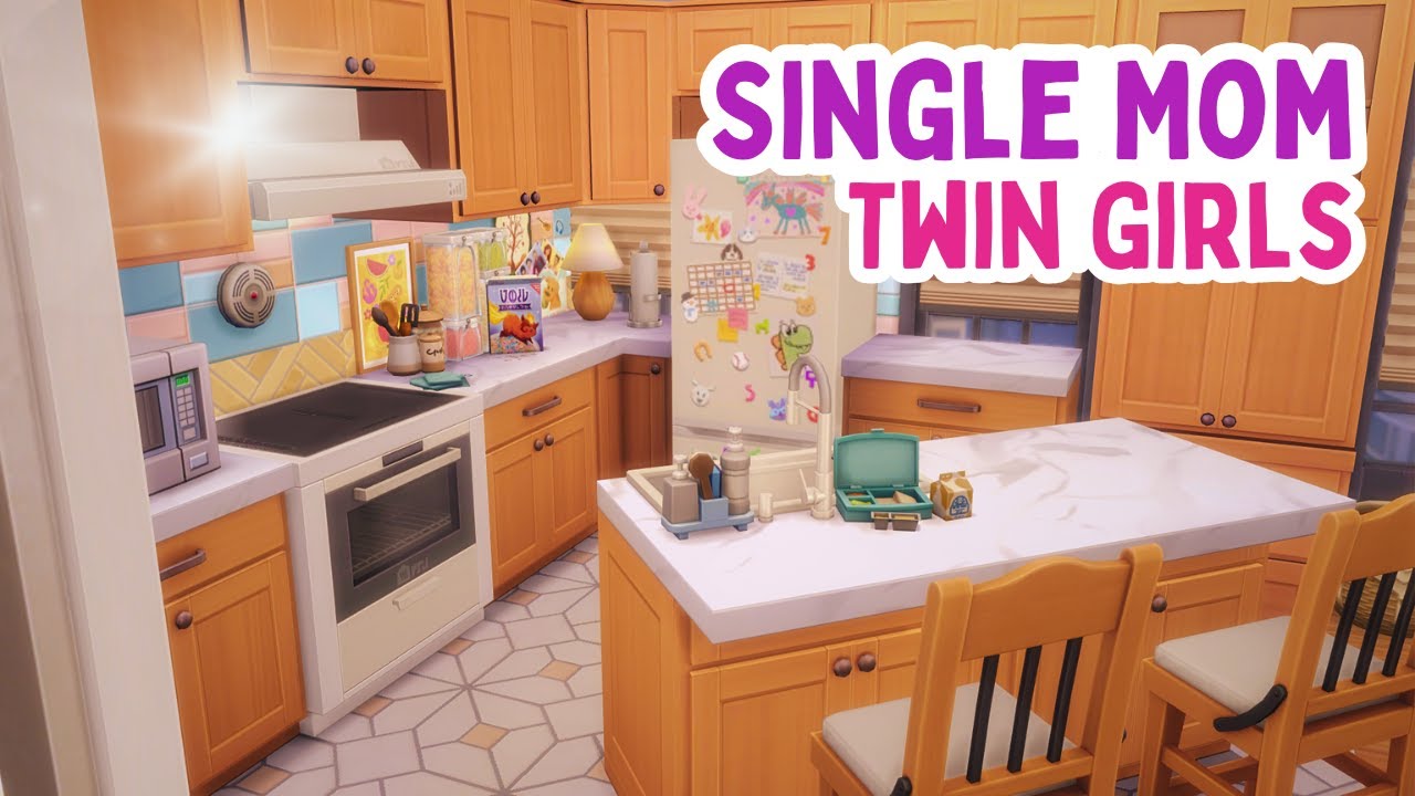 Single Mom, Twin Girls Apartment | The Sims 4 Speed Build