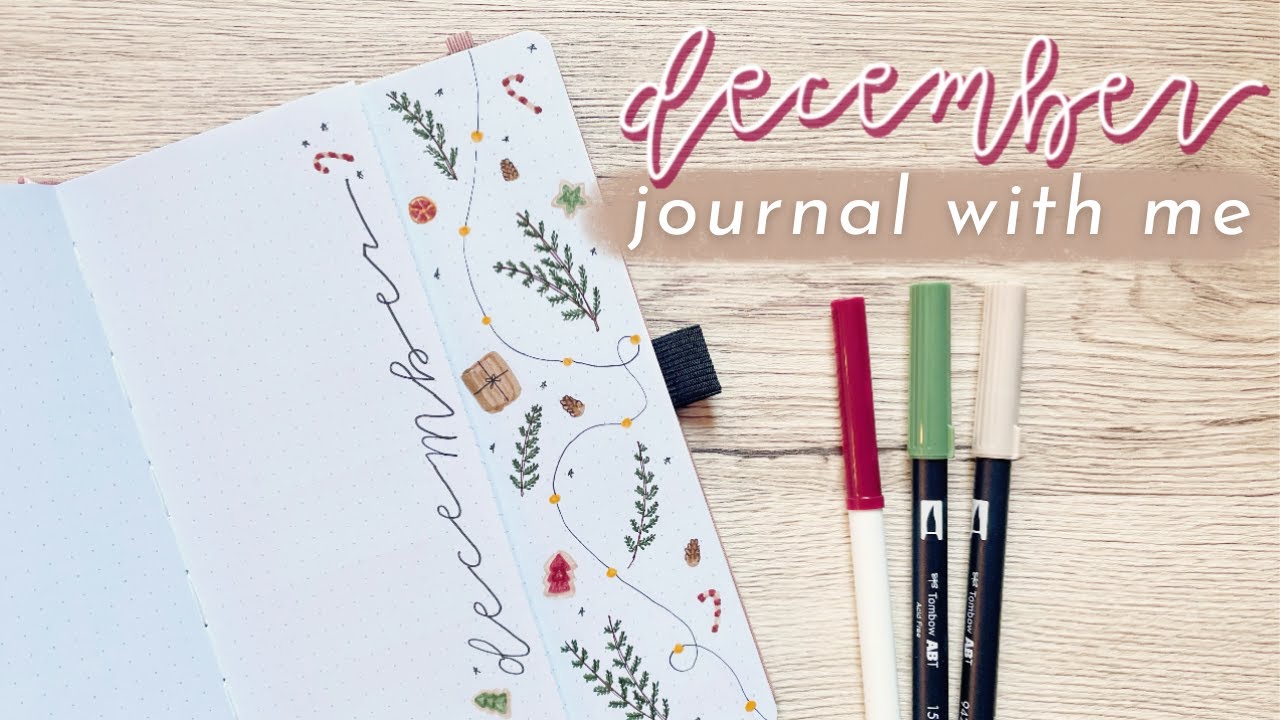 BULLET JOURNAL SET UP | december 2021 (neutral christmas theme & helpful and fun christmas spreads!)