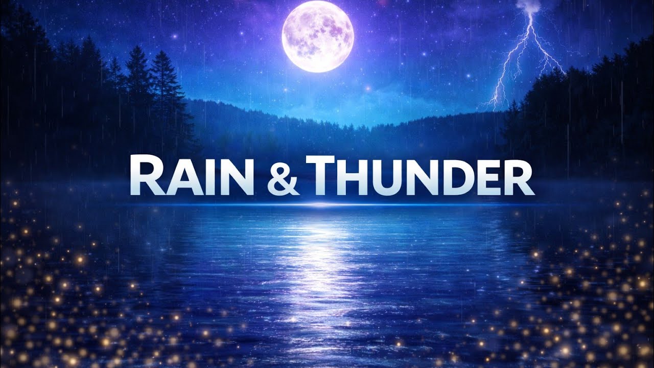 🌧️ Soothing rain and distant thunder sounds - perfect for deep sleep, relaxation, and meditation! 🌩️