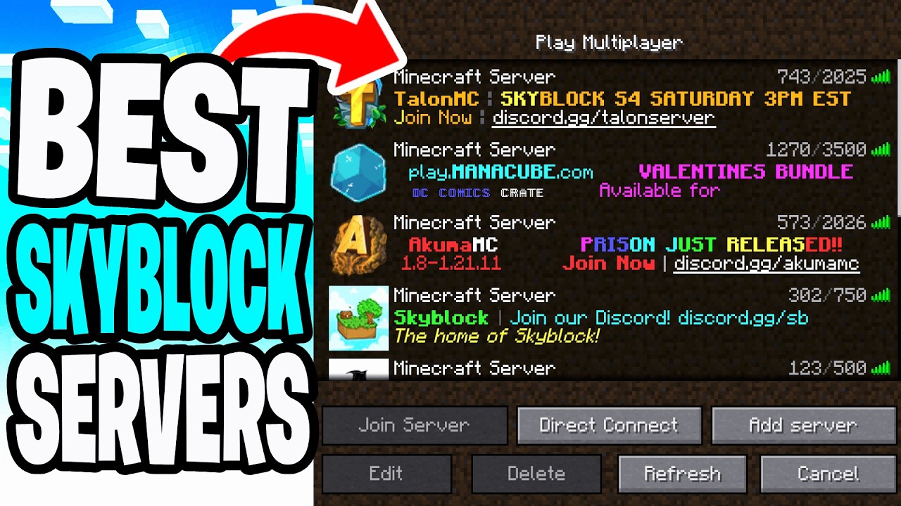 Top 5 Minecraft Skyblock Servers You Have To Play!