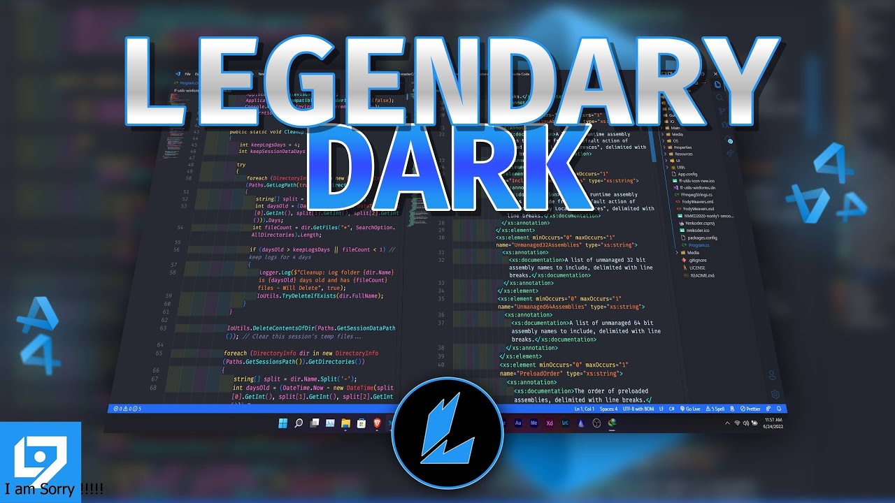 Legendary Dark - My VS code theme