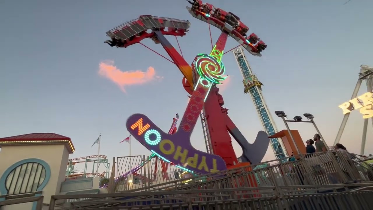 Santa Cruz boardwalk with friends - Kichu sachu @ typhoon ride #santacruz #boardwalk 