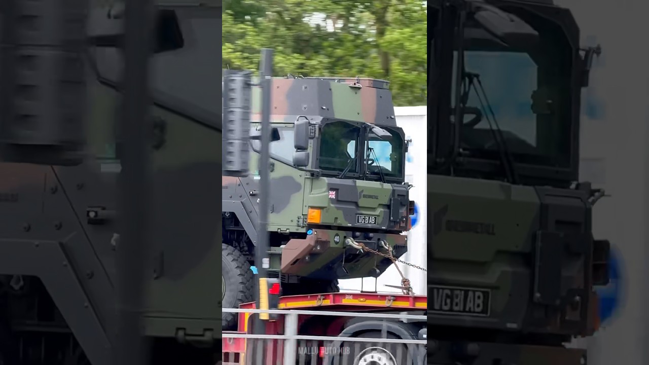 Rheinmetall 8x8 Military Truck over Scania R 540 Tractor Truck UK 