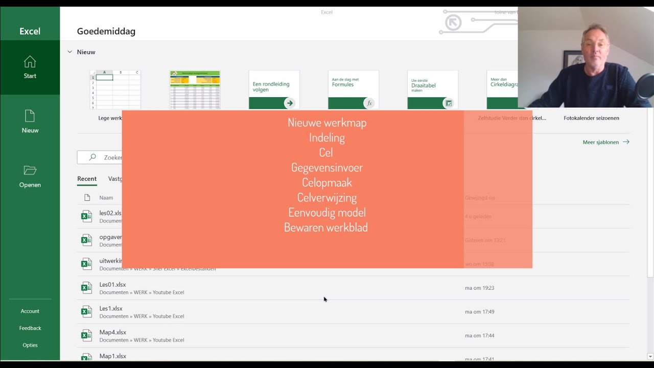 Excel voor beginners 01