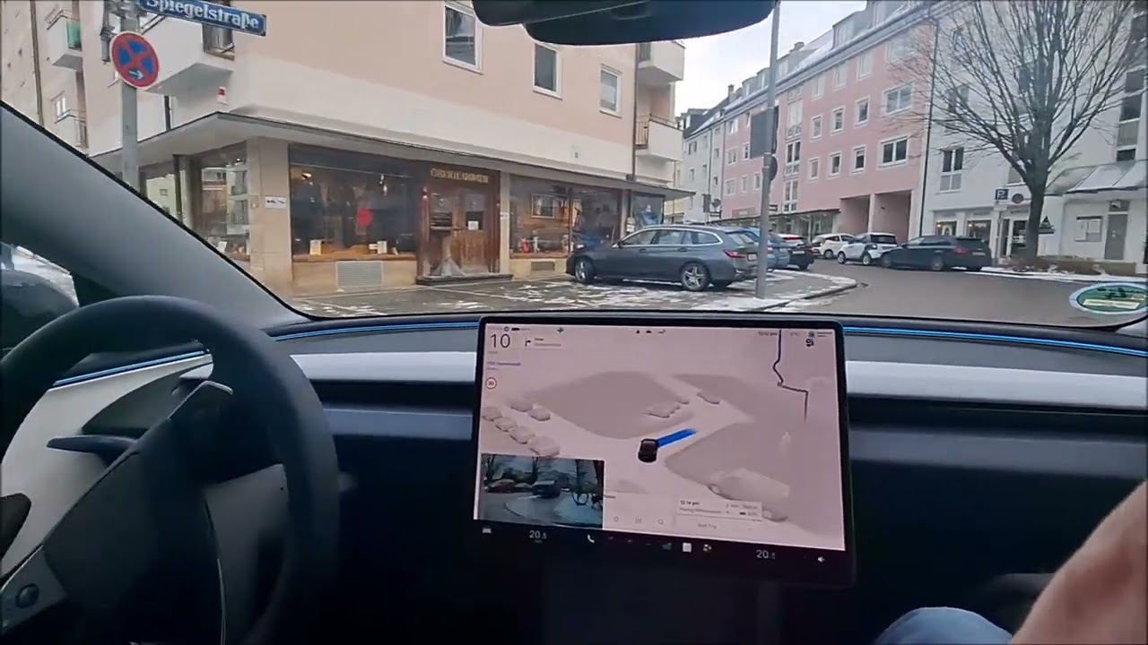 Tesla FSD Probefahrt München - Stadtfahrt Pasing