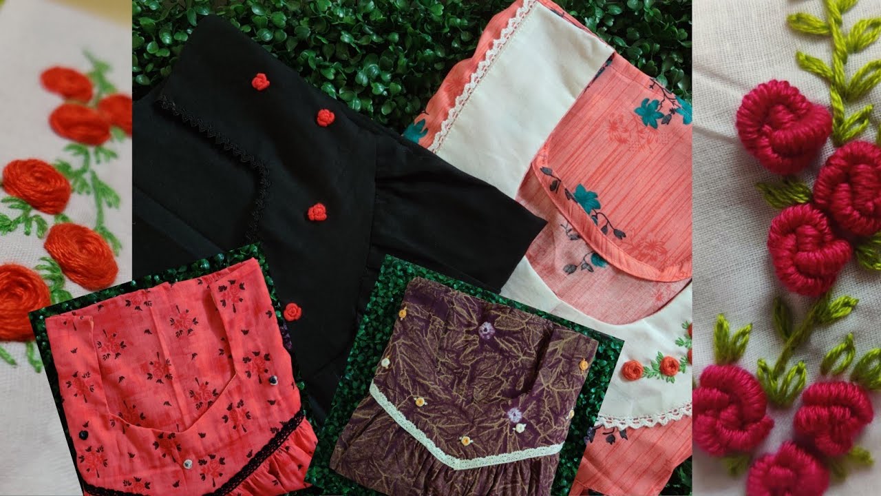 Designer cotton nighty||Hand embroidered yoke nighty||Latest nighty pattern