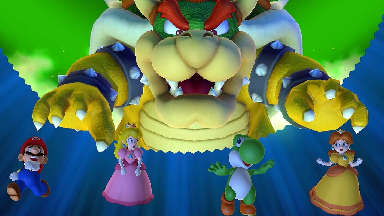 Mario Party 10 - Bowser Party - Mushroom Park (Team Mario) - Mario Peach Yoshi Daisy