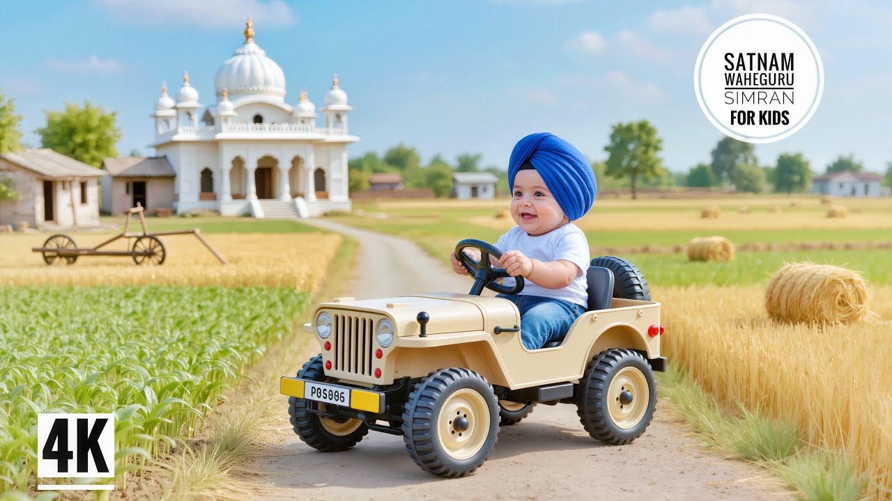 Satnam Waheguru (ਸਤਨਾਮ ਵਾਹਿਗੁਰੂ) Simran for Babies, Kids & Children | Soft & Peaceful Gurbani Music
