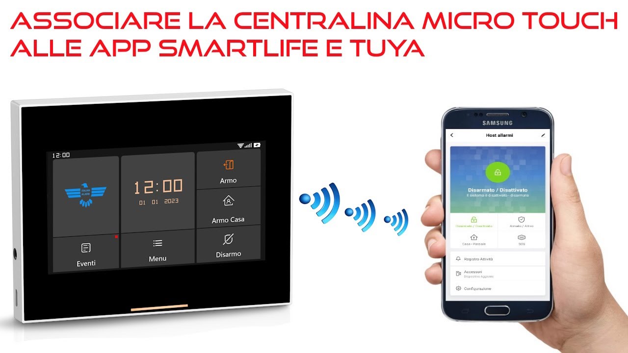 ITALIAN ALARM - MICRO TOUCH Video Tutorial Associazione APP Smartlife e Tuya