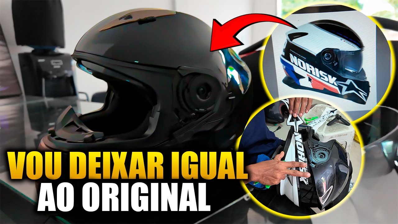 COMO TRANSFORMAR UM CAPACETE CIMPLES EM UM NORISK IDÊNTICO AO ORIGINAL