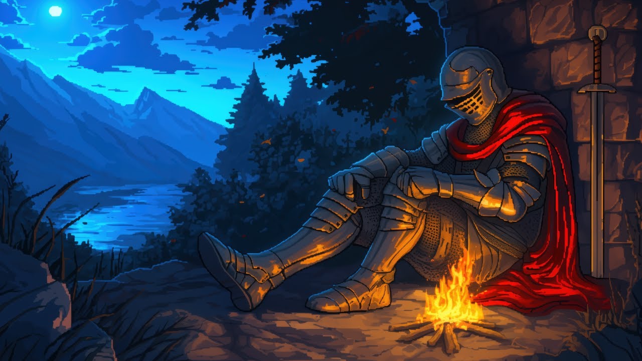 🔥 The Medieval Campfire — Ambient Lofi for Sleep & Relaxation | 24/7