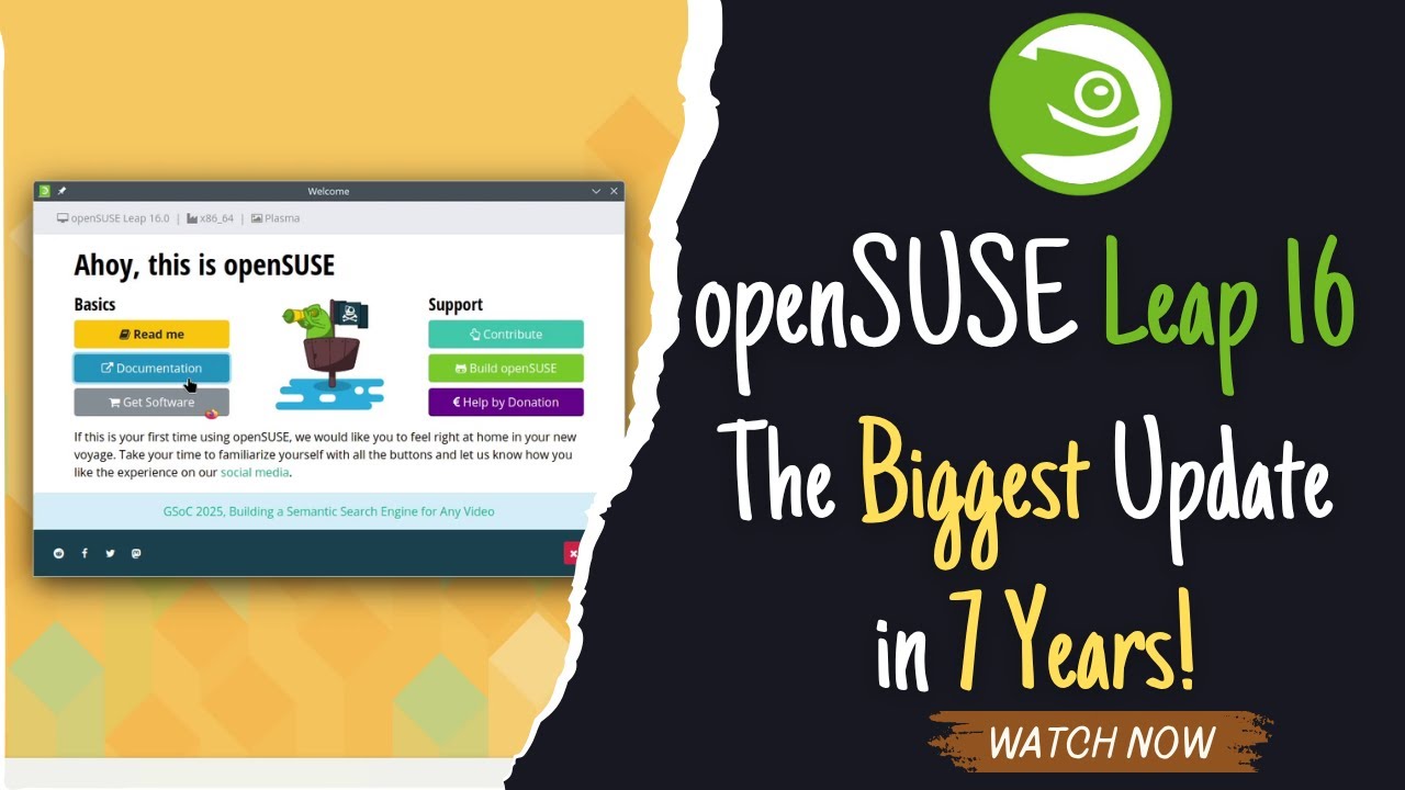openSUSE Leap 16 &mdash; крупнейшее обновление за 7 лет!