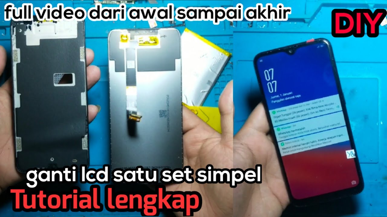 tutorial cara ganti lcd hp oppo a5s