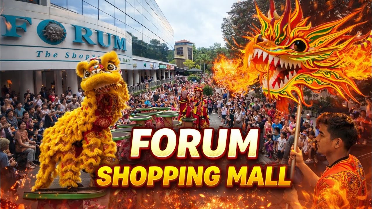 4K | CNY 2026 | Acrobatic Lion Dance | 腾勇關聖宮龍獅團 Tengyong KSK | Forum Shopping Mall 21.02.26