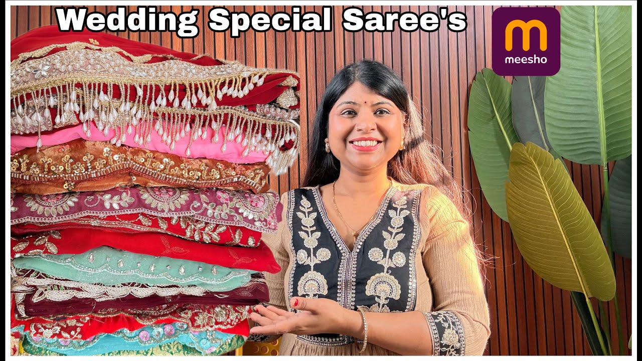 MEESHO NEW Arrival Partywear Saree Collection | Partywear Saree Haul #meesho #saree  