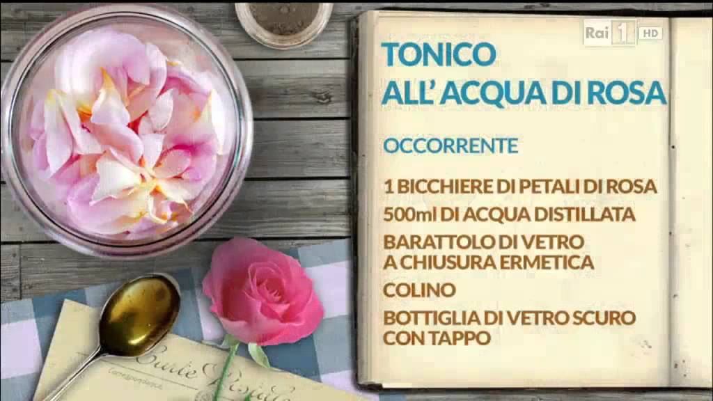 Cosmesi - struccante camomilla, tonico rose, schiuma barba - Lucia Cuffaro Rai 1