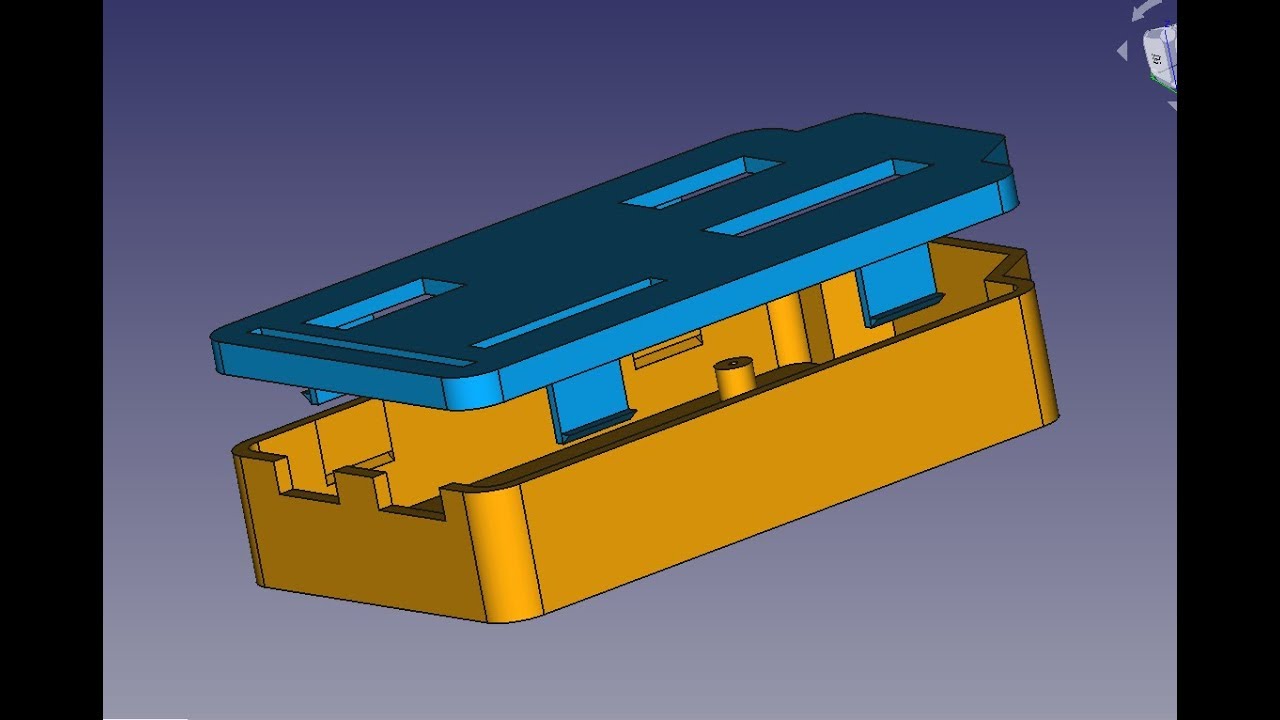 FreeCad Бокс на защёлках 2