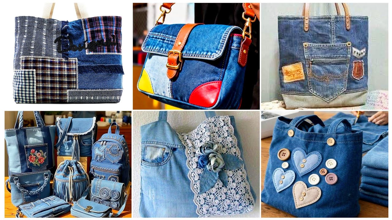 Fashionable Denim Handbags/Must-Try Craft Ideas From Old Jeans to Trendy Bags/Creative DIY Tutorial