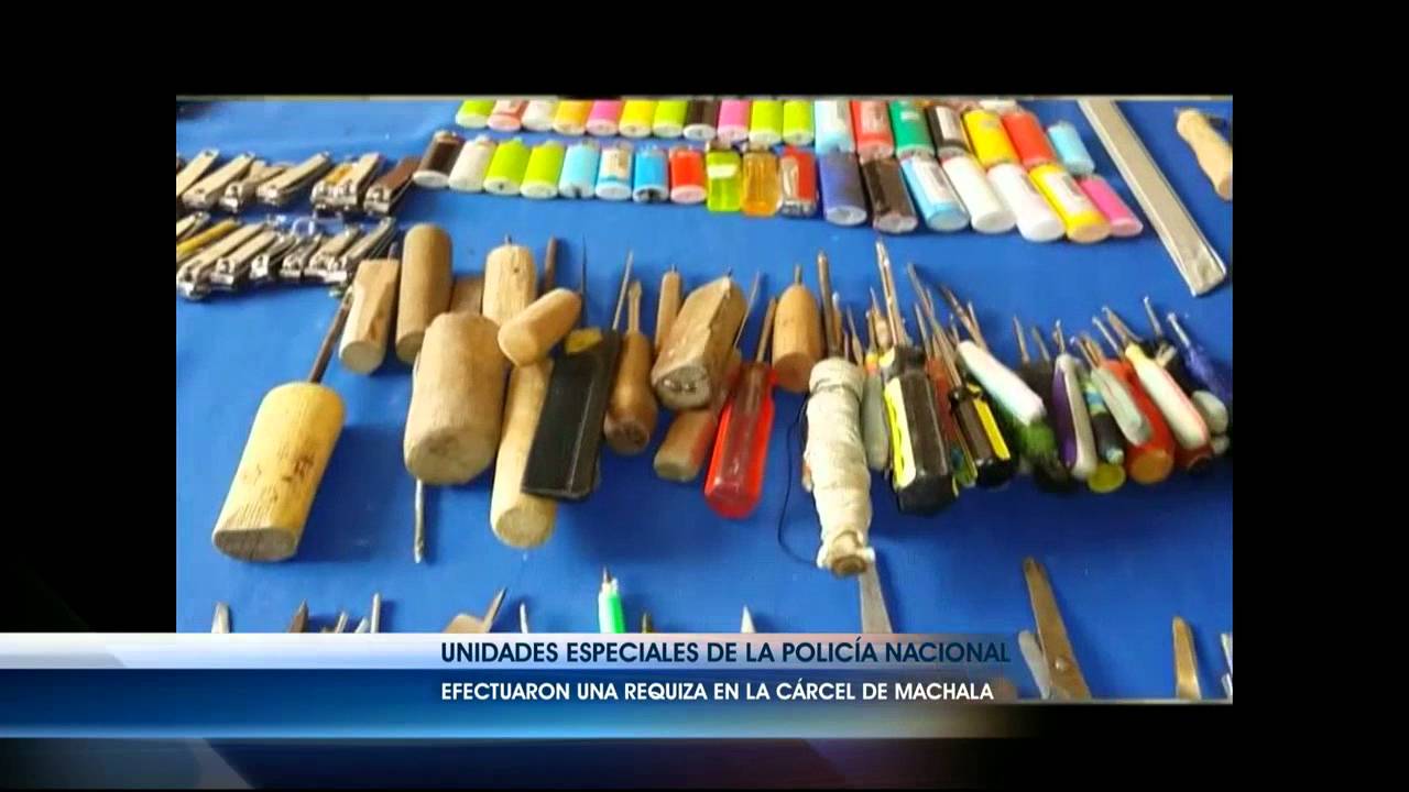 80 armas blancas se encontraron en el Centro de Rehabilitación de Machala